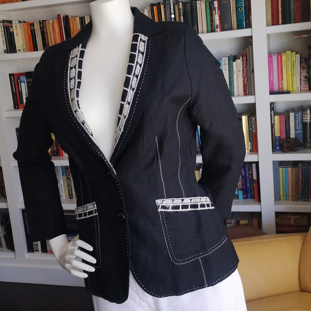 Ness linen-blend blazer